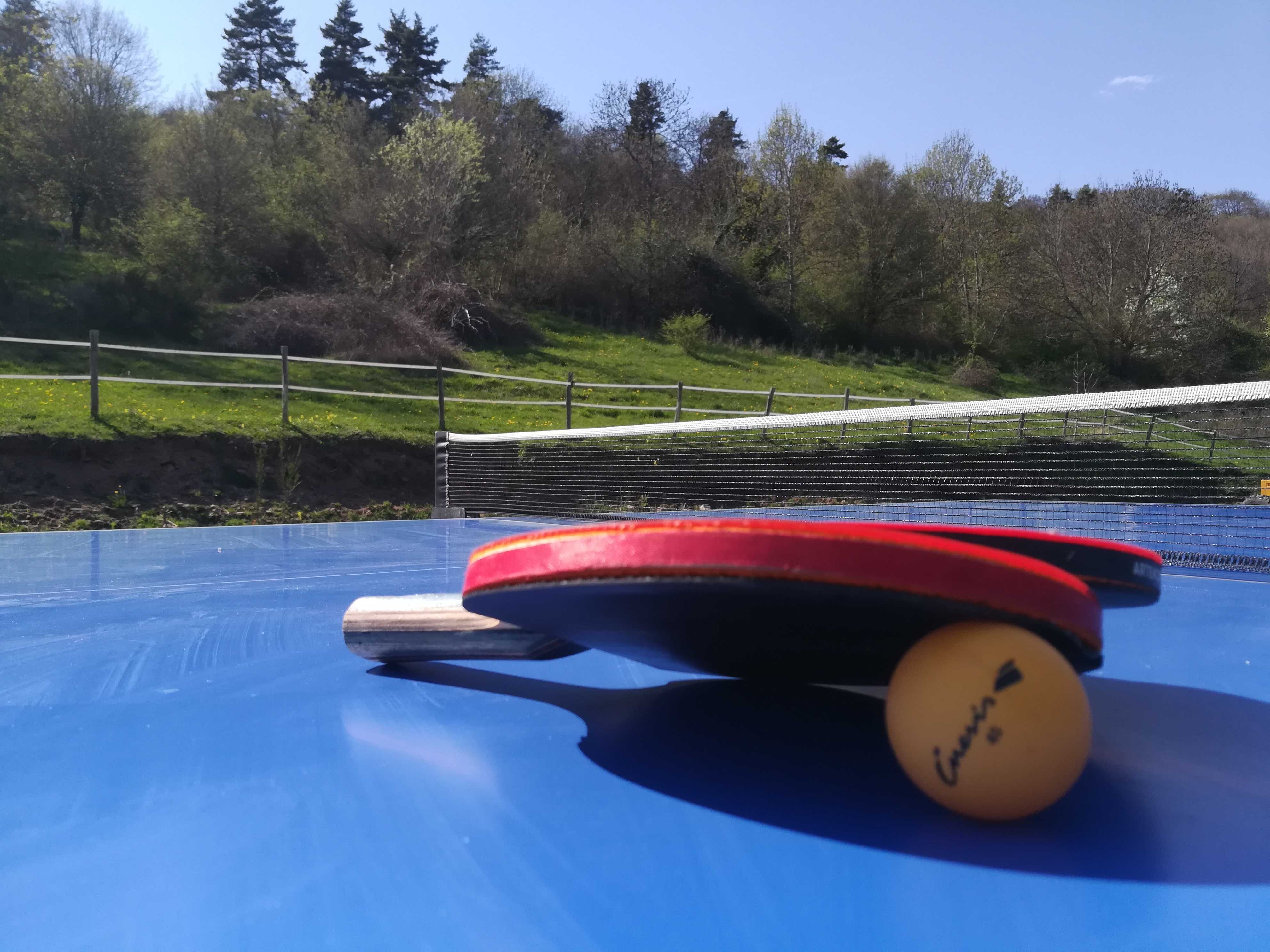 Aire de jeux avec table de ping-pong